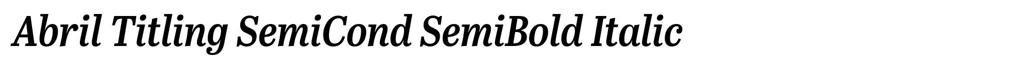 Abril Titling SemiCond SemiBold Italic image